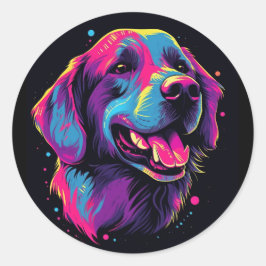 Adesivo Redondo Labrador Retriever Dog