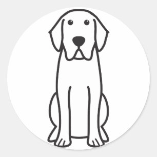 Adesivo Redondo Labrador Retriever Dog Cartoon