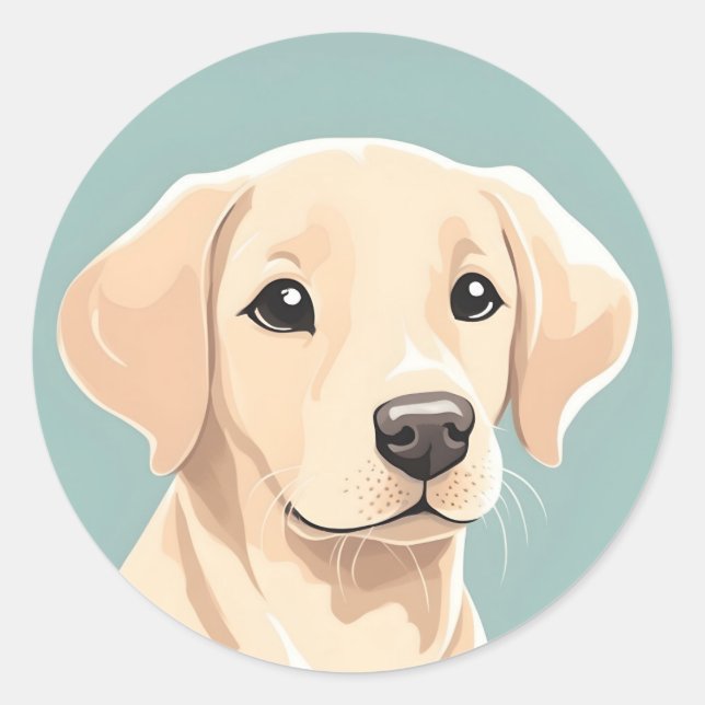 Adesivo Redondo Labrador Retriever Sticker (Frente)