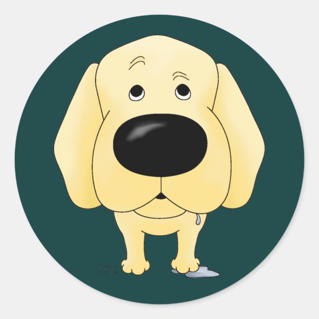 Adesivo Redondo Labrador Retriever Stickers (Frente)