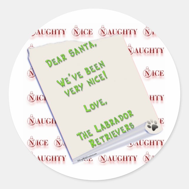 Adesivo Redondo LabradorpluralNice (Frente)