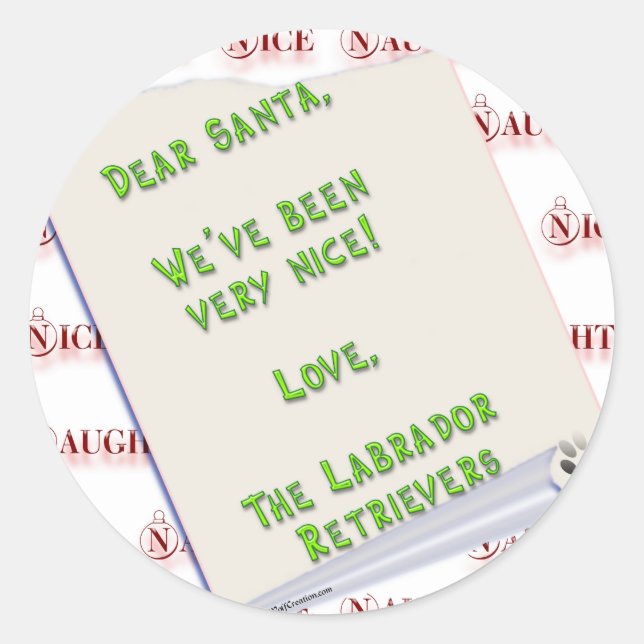 Adesivo Redondo LabradorpluralNice (Frente)