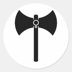 Adesivo Redondo Labrys preto