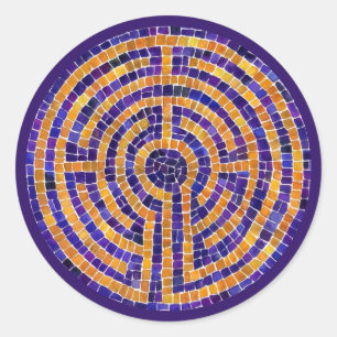 Adesivo Redondo LABYRINTH MOSAIC Grandes Autocolantes redondos - R