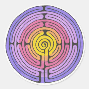 Adesivo Redondo Labyrinth Sticker