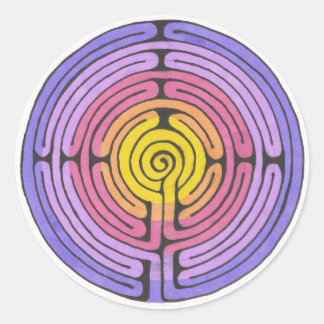Adesivo Redondo Labyrinth Sticker