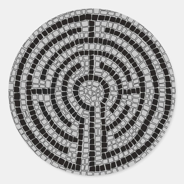 Adesivo Redondo LABYRINTH XVII Vinhetas redondas grandes (Frente)