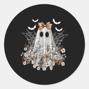 Adesivo Redondo Lace Ghost Coquette Arco Vintage Women Girls Hallo