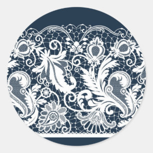 Adesivo Redondo Laço branco 2