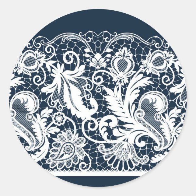 Adesivo Redondo Laço branco 2 (Frente)