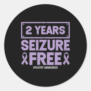 Adesivo Redondo Laço de Conscientização da Epilepsia 2 Anos sem Cr