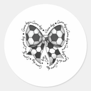 Adesivo Redondo Laço de Coquete Fofa Dia de Jogo Divertido Vida de
