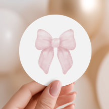 Laço Rosa Aquarela Estilo Coquette
