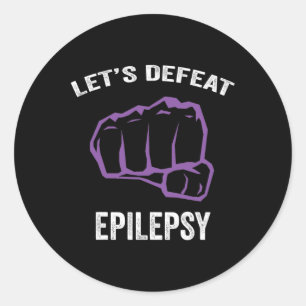 Adesivo Redondo Laço Roxo de Conscientização da Epilepsia - Consci