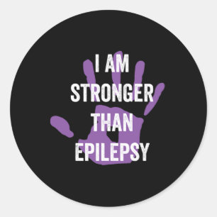 Adesivo Redondo Laço Roxo de Conscientização da Epilepsia - Consci