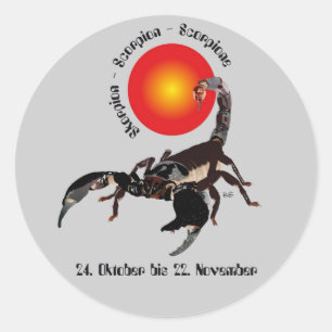 Adesivo Redondo Lacrau 24. outubro até 22. novembro autocolante