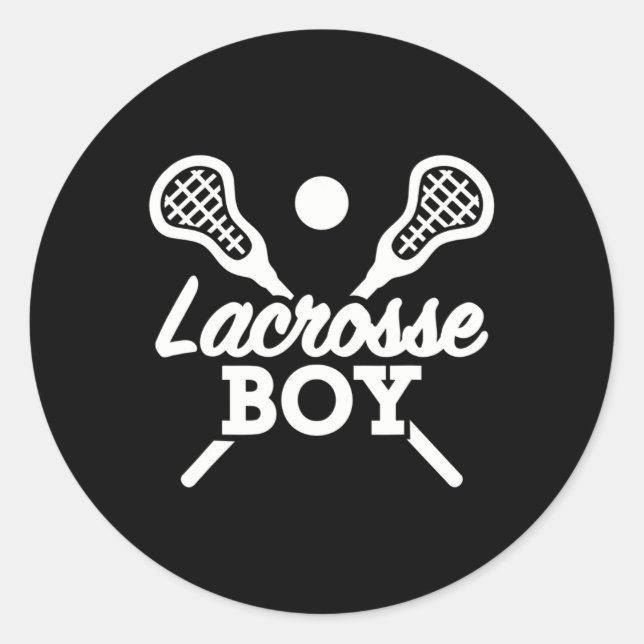Adesivo Redondo Lacrosse Boy (Frente)
