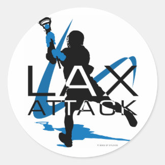 Adesivo Redondo Lacrosse Boys LAX Attack Blue