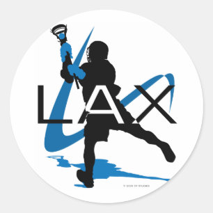Adesivo Redondo Lacrosse Boys LAX Blue