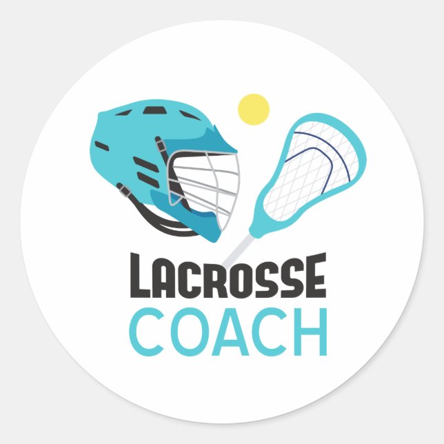 Adesivo Redondo Lacrosse Coach (Frente)