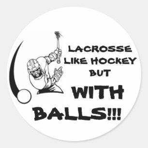 Adesivo Redondo Lacrosse com bolas