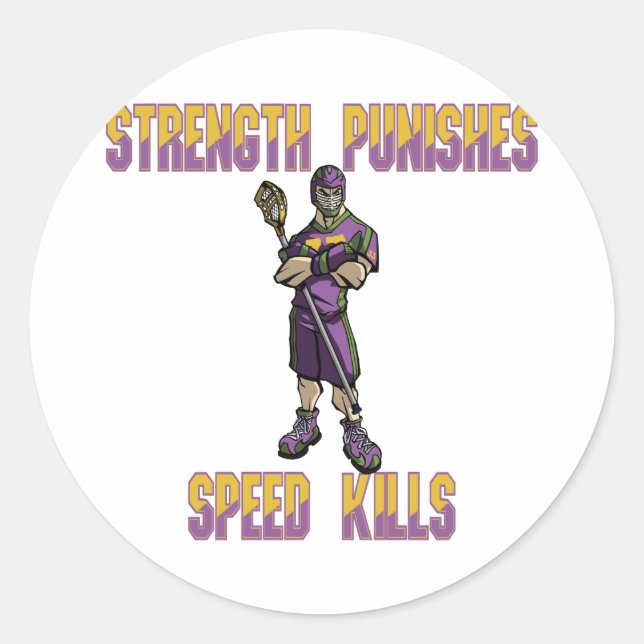 Adesivo Redondo Lacrosse Defense SP Purple Sticker (Frente)