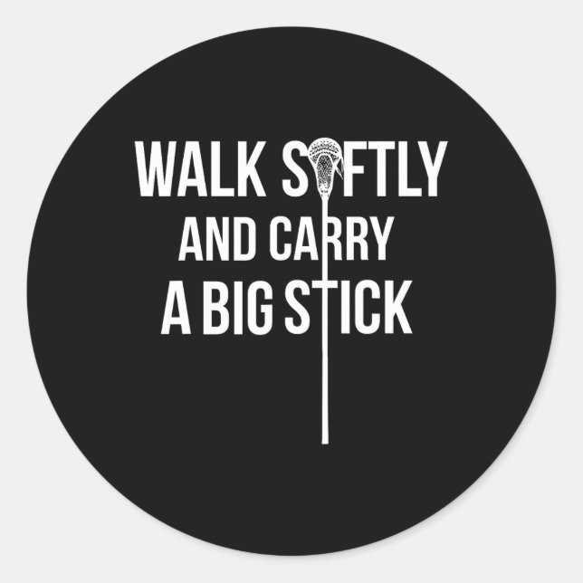 Adesivo Redondo Lacrosse Defenseman Lacrosse Lax Te (Frente)