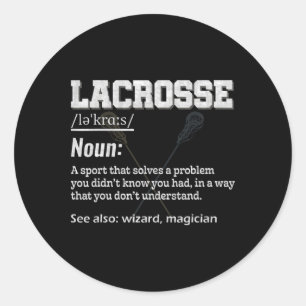 Adesivo Redondo Lacrosse Definition For Sports Team Lax Player