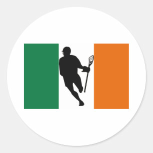 Adesivo Redondo Lacrosse Flag IRock Ireland Sticker