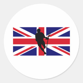 Adesivo Redondo Lacrosse Flag IRock UK Sticker