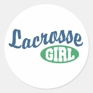 Adesivo Redondo Lacrosse Girl