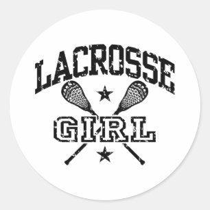 Adesivo Redondo Lacrosse Girl