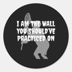 Adesivo Redondo Lacrosse Goalie - Eu Sou O Wall Lax Goalie
