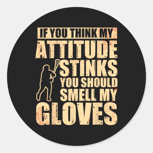 Adesivo Redondo Lacrosse Goalie Lacrosse Luvas Stick Lax Goalie (Frente)