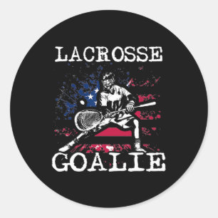 Adesivo Redondo Lacrosse Goalie Lax Goalkeeper