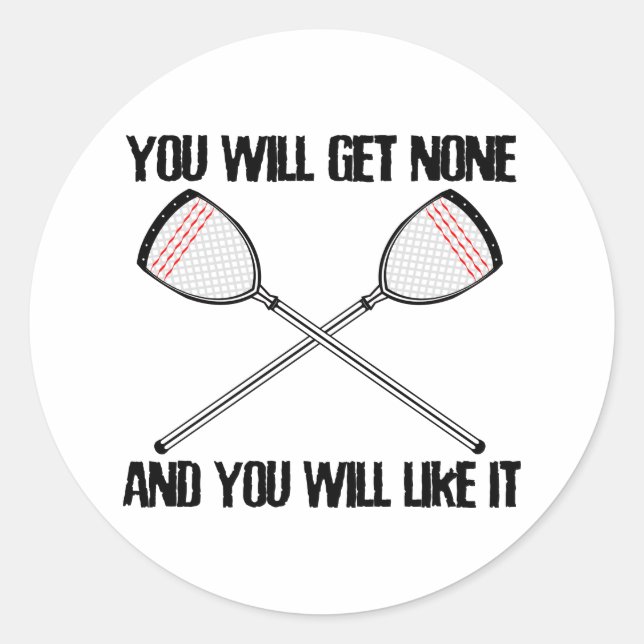 Adesivo Redondo Lacrosse Goalie NoneAndLikeIt Sticker (Frente)