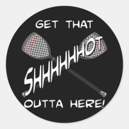 Adesivo Redondo Lacrosse Goalie Shhhot Sticker