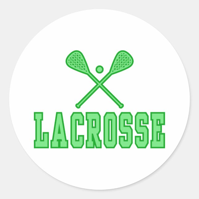 Adesivo Redondo Lacrosse Green (Frente)