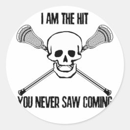 Adesivo Redondo Lacrosse I Am the Hit