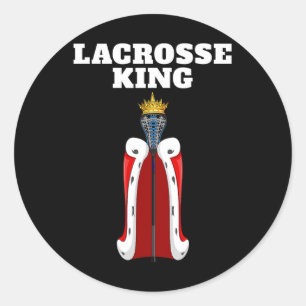 Adesivo Redondo Lacrosse King Mens Lacrosse Camisa Para Meninos Do