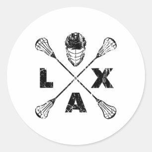 Adesivo Redondo Lacrosse Lax Cross Axis Black Colorway