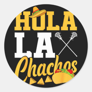 Adesivo Redondo Lacrosse lax mexicano cinco de mayo olá laxchachos
