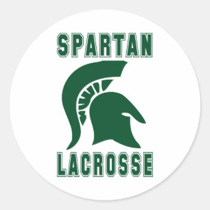 Adesivo Redondo Lacrosse Mascot Spartan Sticker