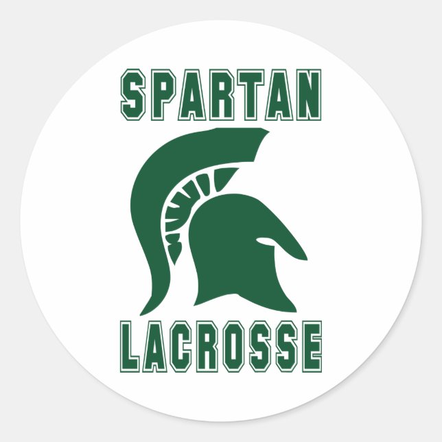 Adesivo Redondo Lacrosse Mascot Spartan Sticker (Frente)