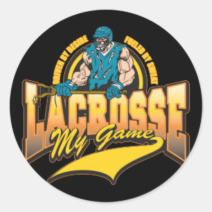 Adesivo Redondo Lacrosse meu jogo