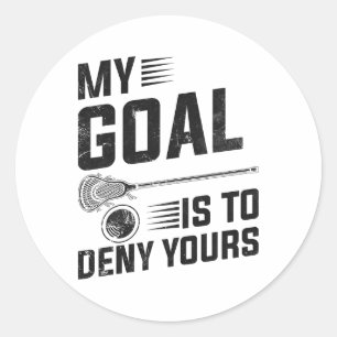 Adesivo Redondo Lacrosse Meu Objetivo É Negar O Seu Por Caras E Gi
