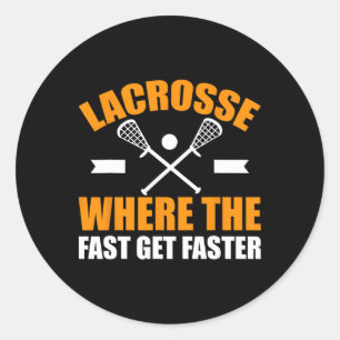Adesivo Redondo Lacrosse Onde O Lacrosse Mais Rápido Se Torna Mais