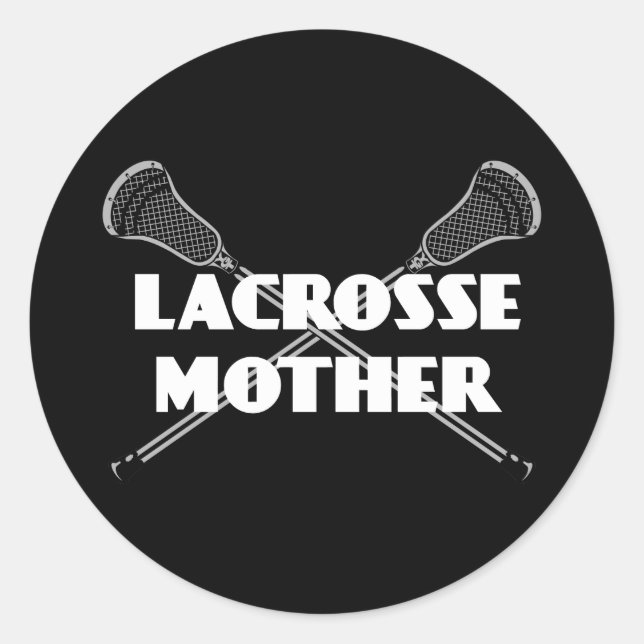 Adesivo Redondo Lacrosse Parente LacrosseMadre com Vinheta branca (Frente)