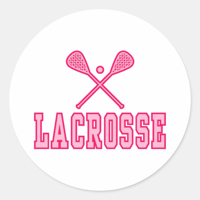 Adesivo Redondo Lacrosse Pink (Frente)