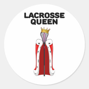 Adesivo Redondo Lacrosse Queen Womens Lacrosse Camisa Raparigas do